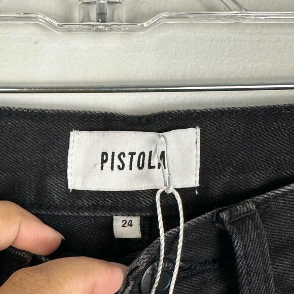 Pistola Alexa High Rise Slim Flare Slit Hem Black Jeans Women’s Sz 24 - Picture 3 of 9